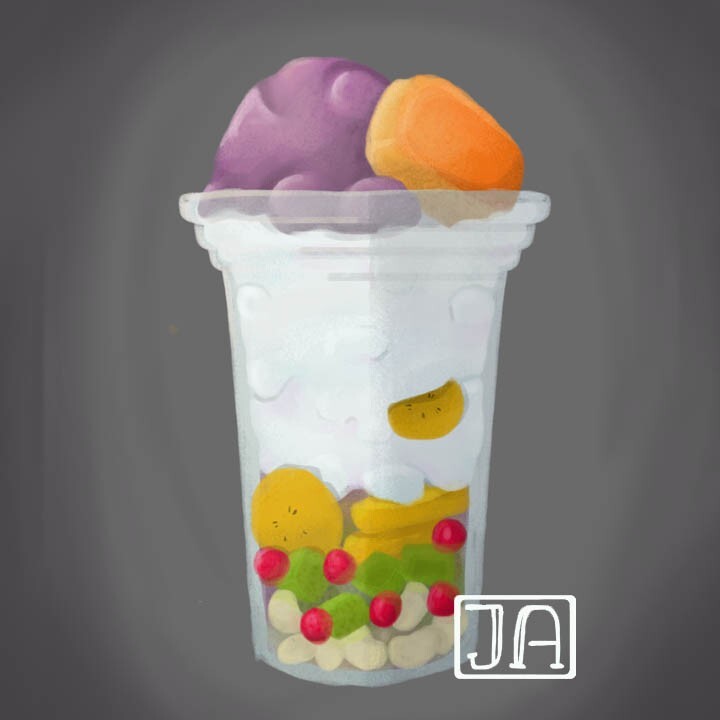 jadvin_art's tweet photo. Halo halo this Philippin street food is best eaten on a hot day. Perfrect way to cool yourself. #foodartmonthly https://t.co/Utrn3BkJ1b https://t.co/ozui3687Qm