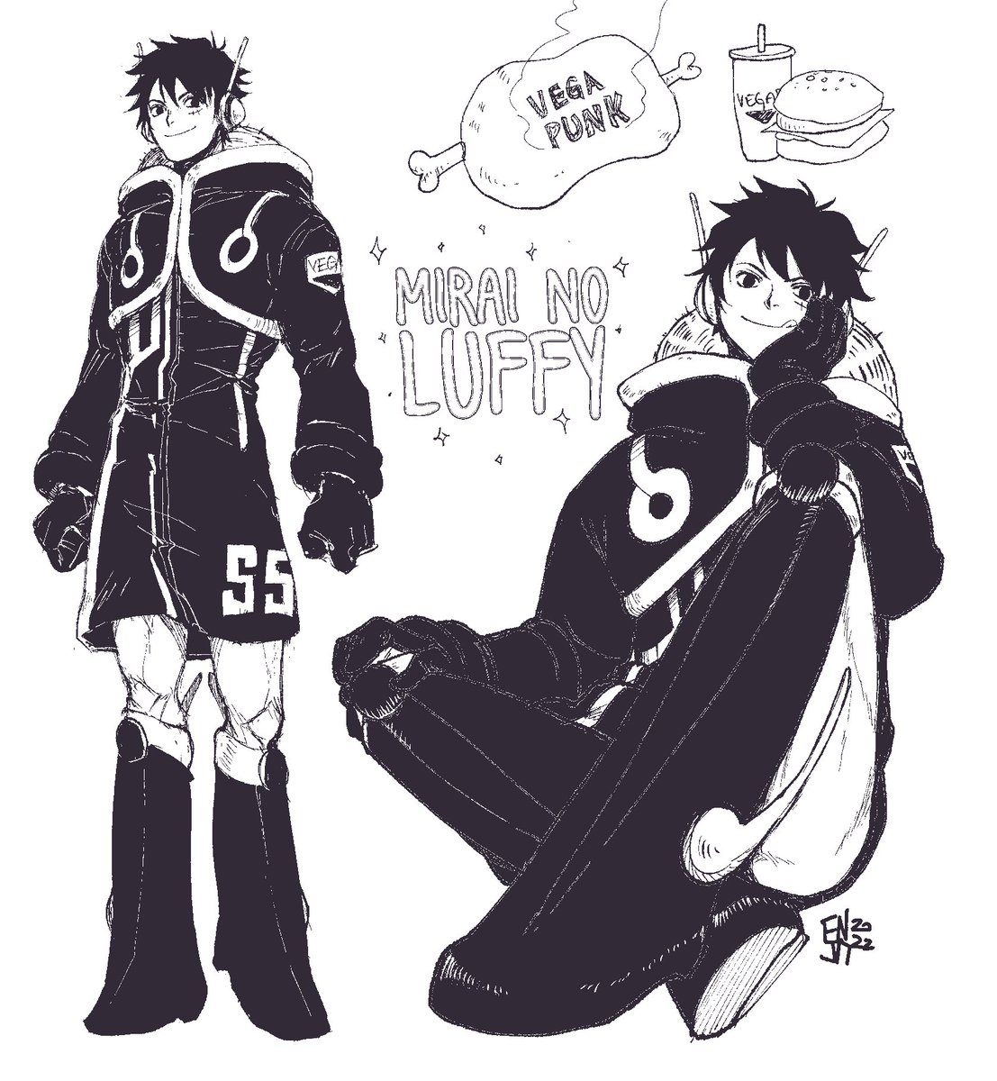 my version of futuristic luffy 😤🍖 #ONEPIECE1064 #ONEPIECE 