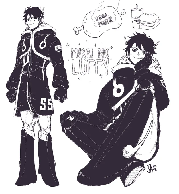 my version of futuristic luffy 😤🍖 #ONEPIECE1064 #ONEPIECE 