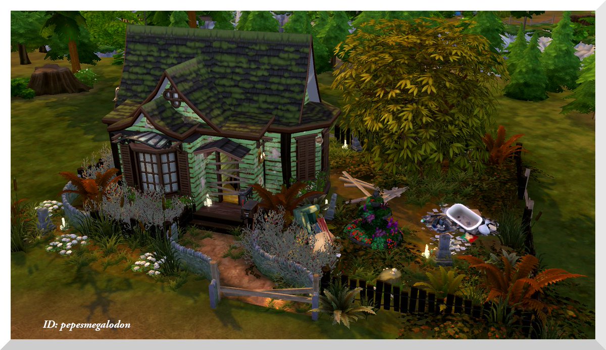 AdhityaPerdana1's tweet photo. 🕸️Abandoned Cabin🕸️
My entry for Shell Spooky Challenge by @flaresims and @SimJammers.

Gallery: https://t.co/bCnhj6otNR

#ShowUsYourBuilds #TheSims4 #noCC #NotFunctional #SimJammers #FlareSims #ShellChallenge https://t.co/vRsyhKwzlT