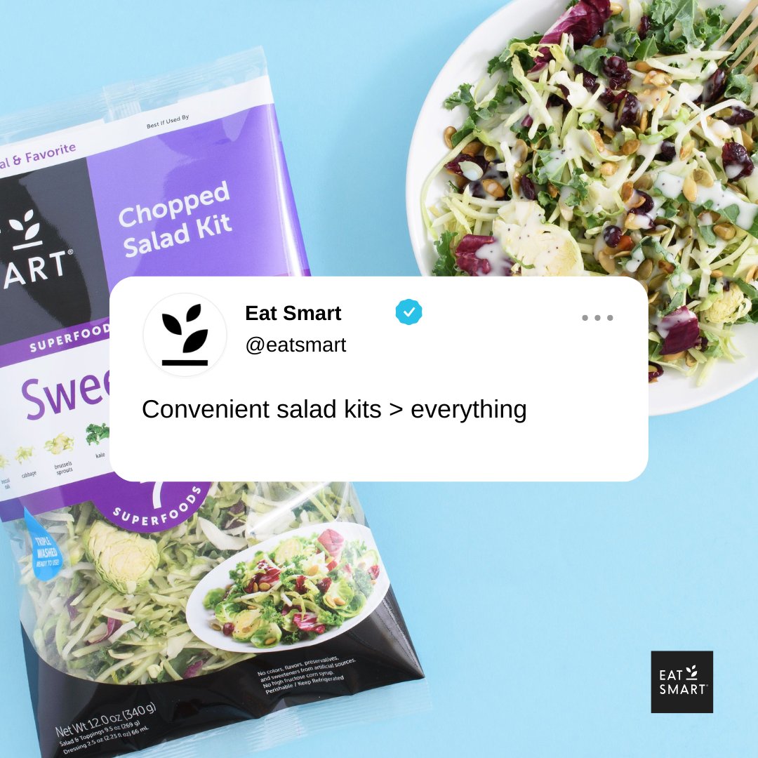 eatsmart's tweet image. A meal you can throw together in 
seconds? Sign us up! 🙋🥗