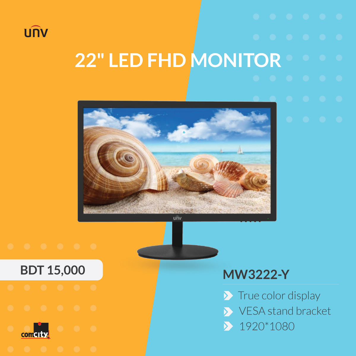 cctlbd's tweet photo. ✅ Uniview MW3222-Y 22" LED FHD Monitor
▶ Display Type : LED Back light
▶ Screen Size: 21.5 inch
▶ Brightness (cd/m2) : 250 

🛡 Computer City Technologies Ltd. is the authorized distributor of Uniview in Bangladesh. 
📞 Call : 01999 086721 https://t.co/ixTg9ojvrG