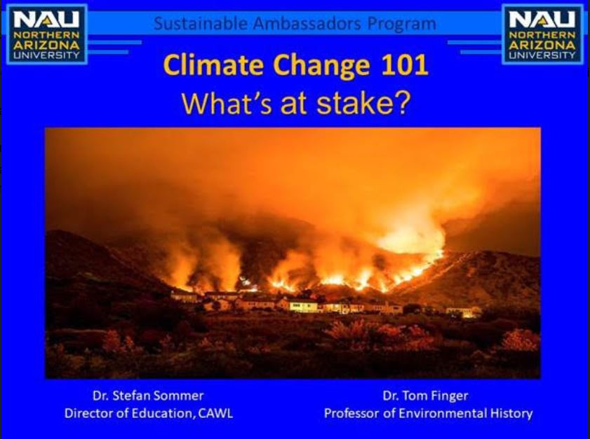 AzClimate's tweet photo. Join us for this #NAZCCA co-sponsored #Presentations  about #climate  change by Dr. Stefan Sommer and colleagues. On October 28th at 1 PM in the Gardner Auditorium at NAU learn about the #Science! 

Register here for this free event https://t.co/ENQouhAhlL https://t.co/ahRjaHigNJ