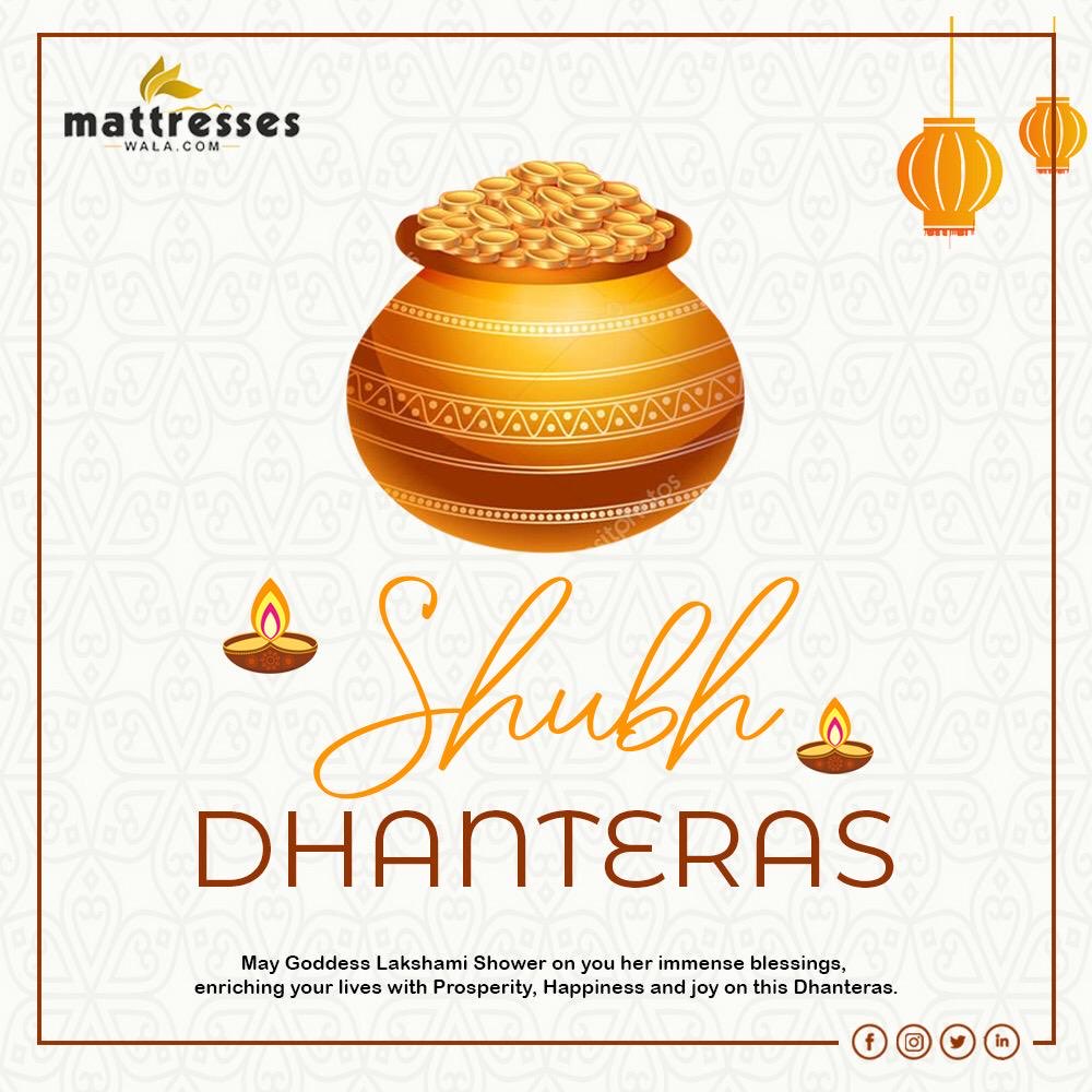 Mattresseswala's tweet image. May Dhan Kuber Maharaj and Dhanvatri shower their choicest blessings on you and your family. Happy Dhanteras!
#HappyDhanteras  #Dhanteras2020 #धनतेरस  #festival #india  #festivals #dhanteraswishes #dhanterasspecial #dhanteraspuja #celebrations #indianfestival #special