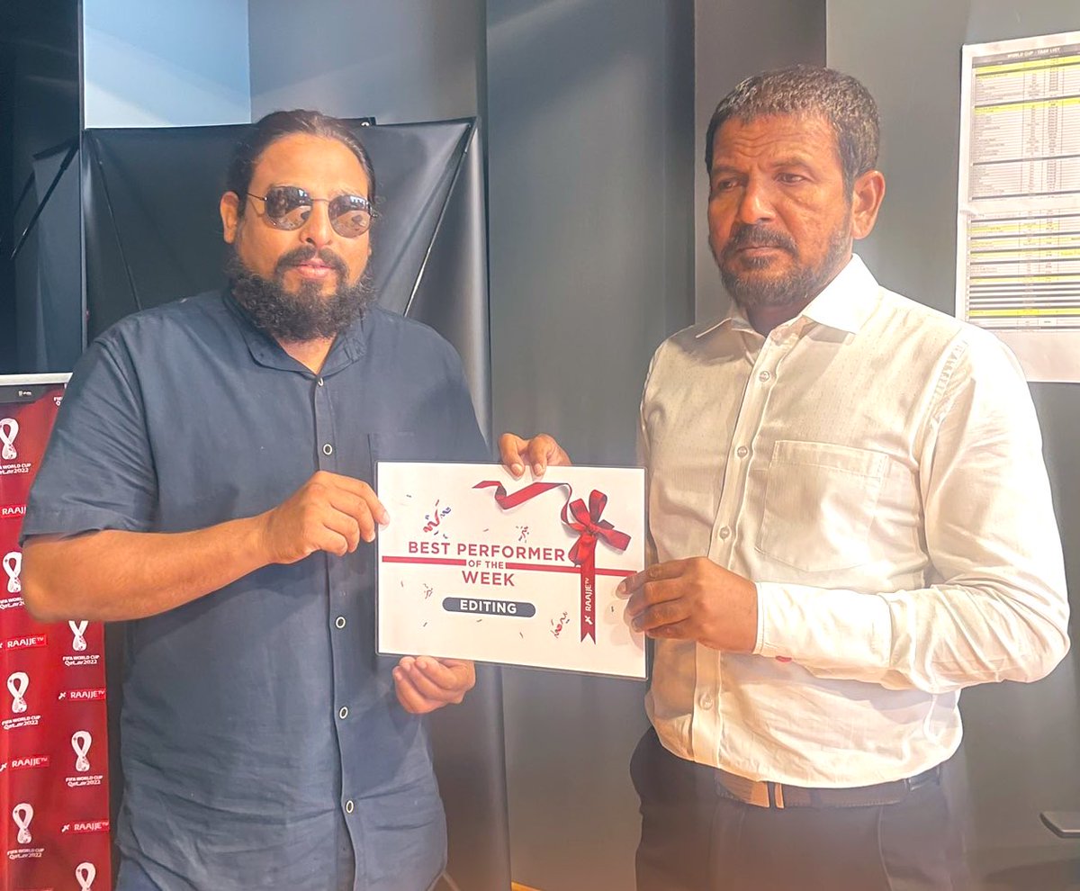 Raajje_tvPR's tweet image. Best performer of the week 
#CreativeDepartment - Ahmed Siraj |@Raajje_tv