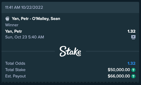 Stake's tweet photo. Two big bets have been placed on #UFC280 🤯

$50k on both Petr Yan and Islam Makhachev 💪 https://t.co/Tp7Rfzkr3N