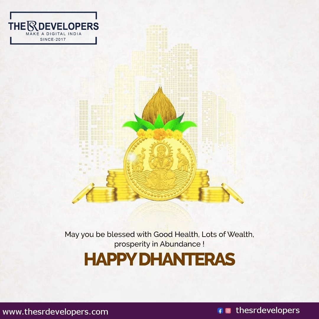 thesrdevelopers's tweet photo. happy Dhanteras #thesrdevelopers #festiveseason🎉 #festivevibes #diwali #india https://t.co/xpfXzlKaMJ