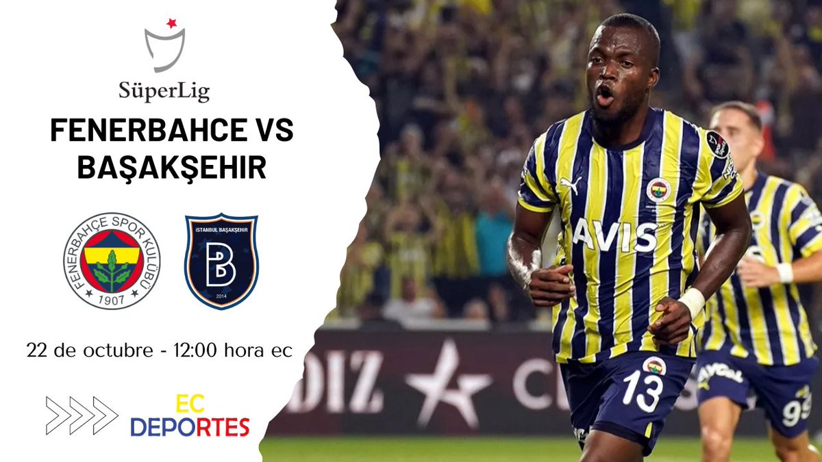 El #Fenerbahce del ecuatoriano Enner Valencia jugará este sábado 22 de octubre frente al #Başakşehir a partir de las 12:00 hora ecuatoriana por la Super lig (liga turca).

Sígueme: facebook.com/profile.php?id…