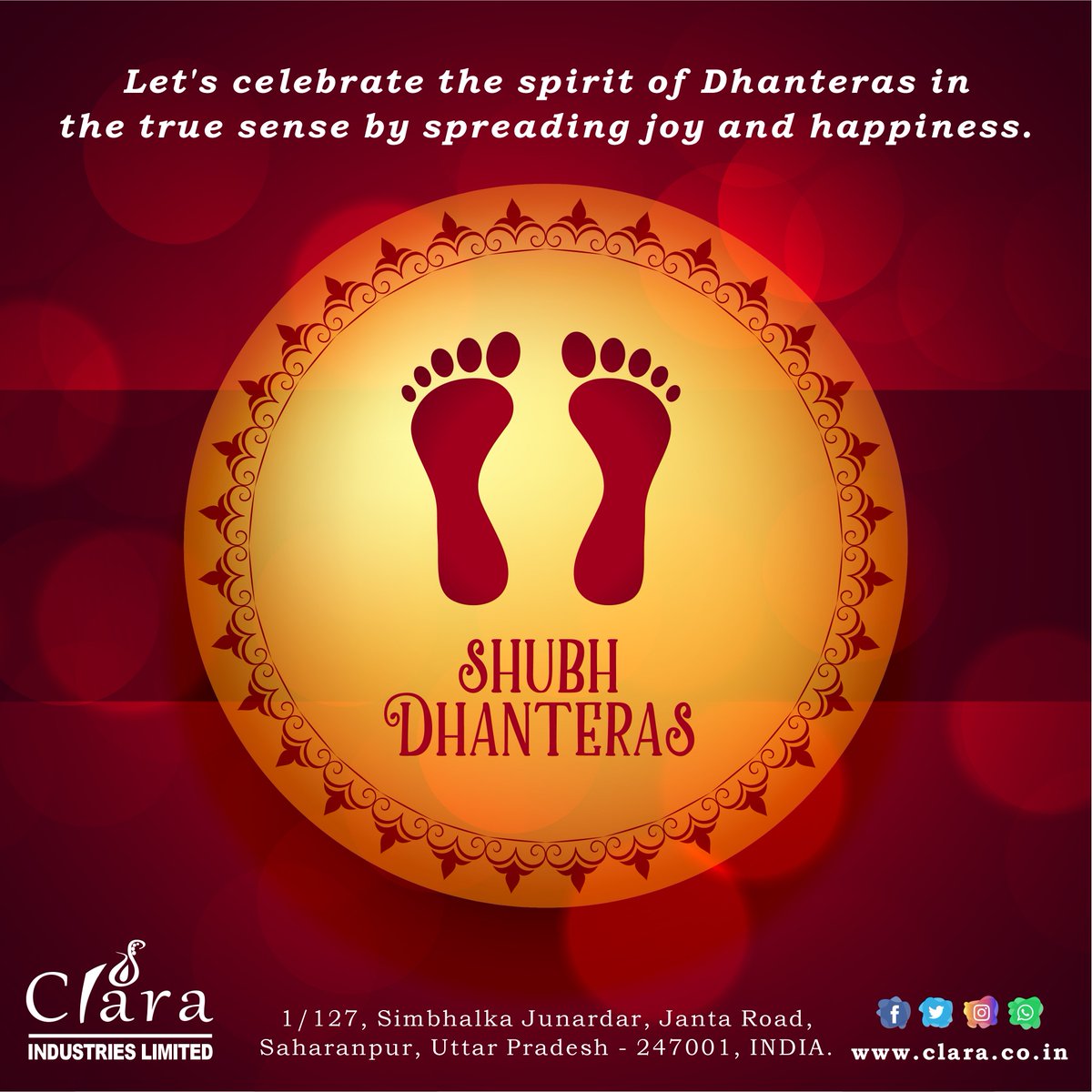 ClaraIndustries's tweet photo. May the Goddess of wealth shower her blessings on you, enriching your life with prosperity and happiness. Shubh Dhanteras!
#clara #claraindustries #packaging #packagingdesign #packaging #custompackaging #packagingideas #foodpackaging #packing #packagingshop https://t.co/j6xcdSgyJM