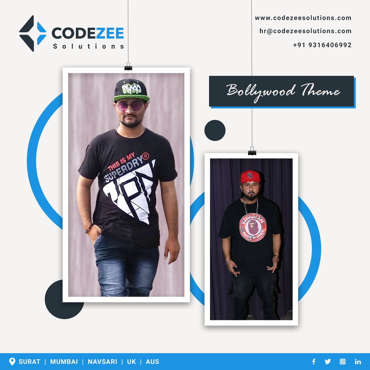 CodezeeSolution's tweet photo. Bollywood Theme Celebration!!!
My wonders in the Replica of Glamorous People..
#bollywoodthemeparty #bollywood #bollywoodfashion #bollywoodtheme #fun #celebrate #festivals #codezeesolutions https://t.co/0cgvL6Kk8I