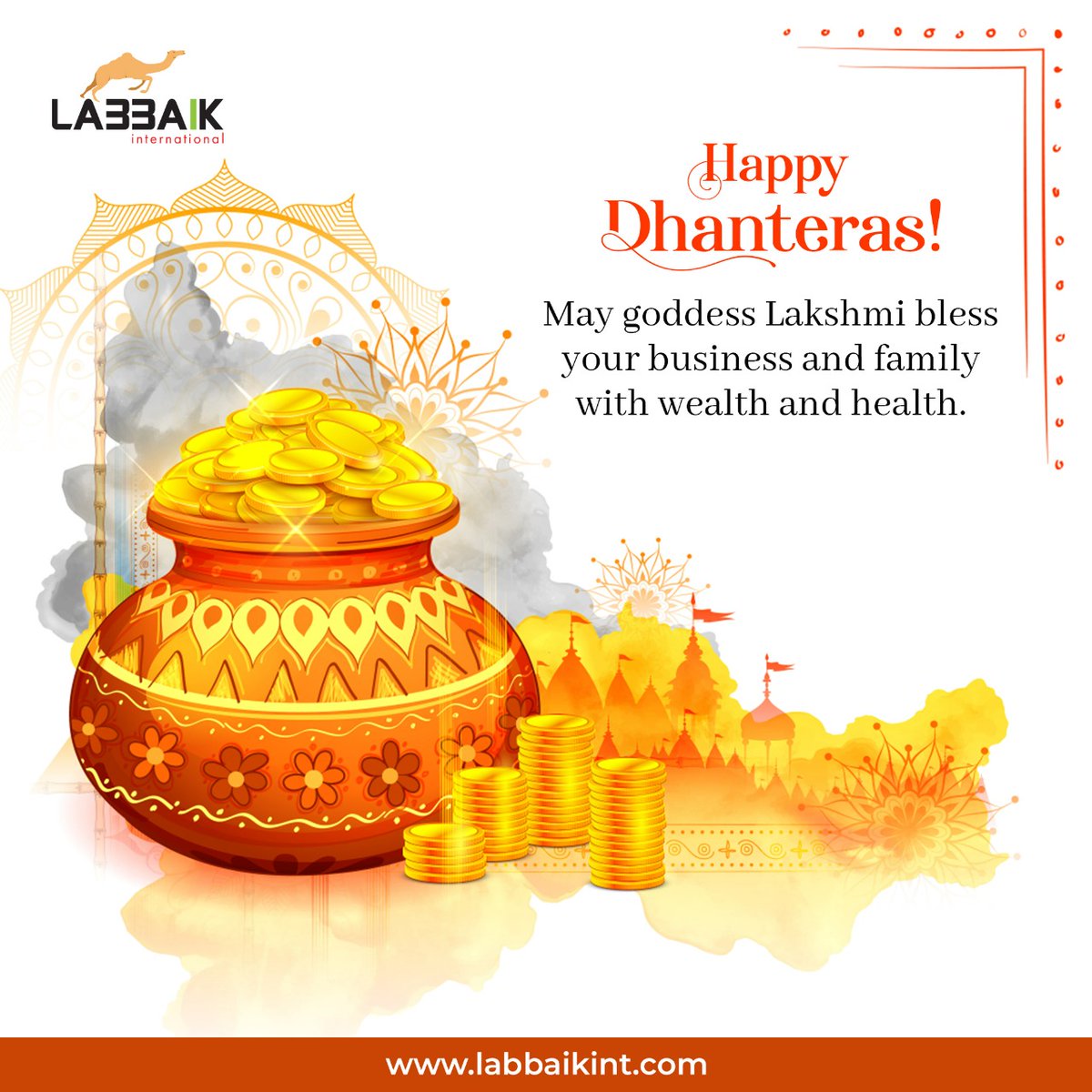LabbaikInt's tweet photo. May bountiful fortune be bestowed on you and family and may you receive divine blessings of Goddess Lakshmi now and forever.
Shubh Dhanteras!

#labbaikint #dhanteras #diwali #festival #happydhanteras #india #happydiwali #dhanteraswishes #indianfestival  #festiveseason https://t.co/q0pBEEMJxb