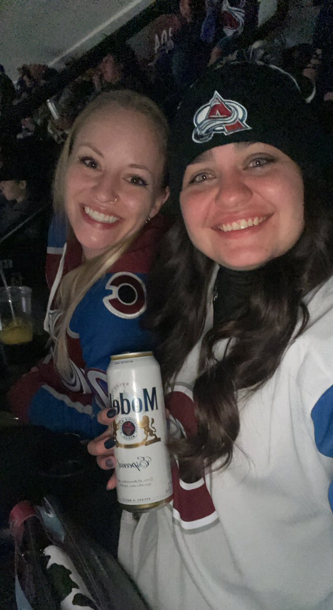 jbkingsleybaker's tweet photo. Avs lost, but I got to see my bestie @jorgey313 so it’s semi-okay. #GoAvsGo #FB4life https://t.co/NQbyGsLNPL