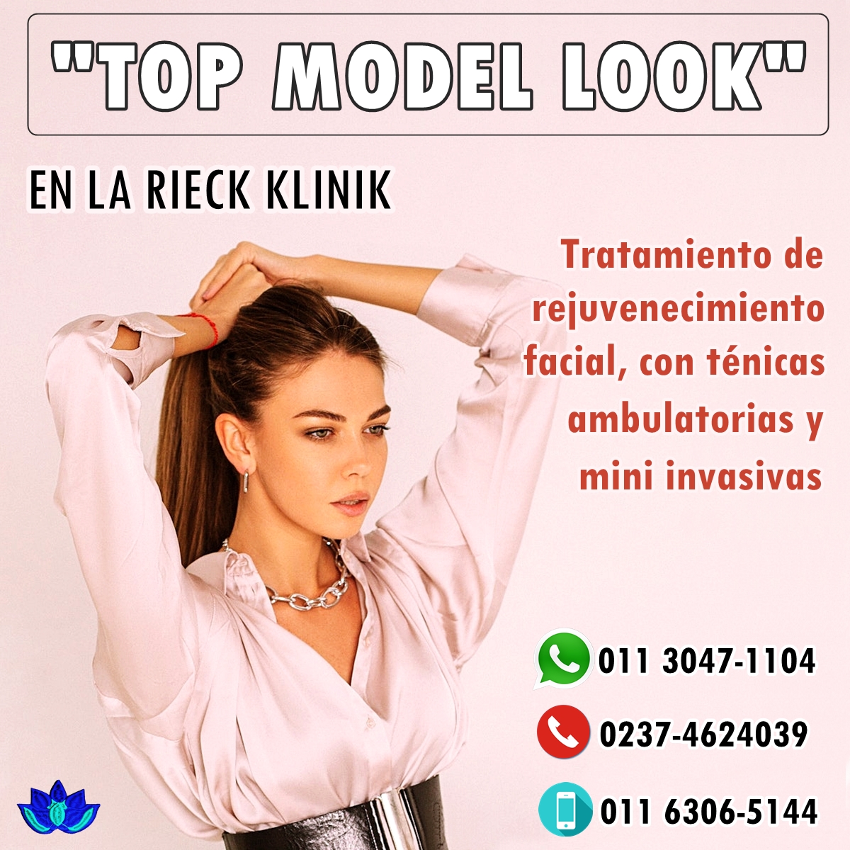 RKlinik's tweet photo. —TOP MODEL LOOK—
Técnicas mini invasivas para combatir arrugas y flacidez y recuperar volumen en el rostro. En la RIECK KLINIK, con el Arte y Ciencia de la Dra. Ana Rieck (MN88962 MP332114). 
Consultas sobre este tema x whatsapp al 541130471104
#Estetica #Zonaoeste #RieckKlinik https://t.co/MKrcwxI5s6