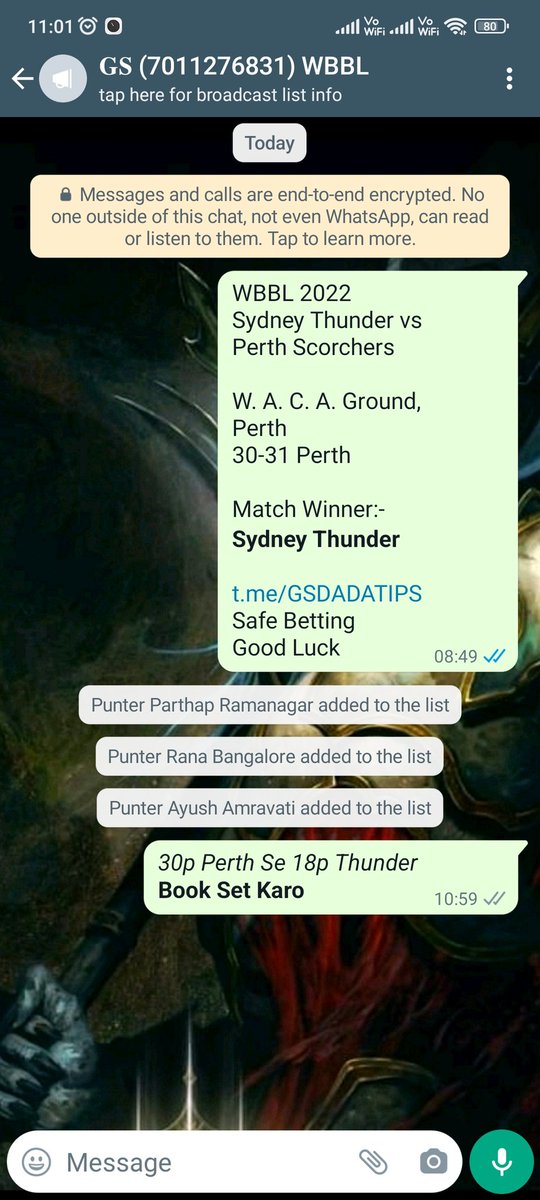 gsdadatips's tweet photo. #PSvST #PSvsST #STvPS #STvsPS #SydneyThunder #PerthScorchers
#BigBashLeague #BBL #BBL2022 #BBL22 #BBLt20 #BBLcricket #BBLJackpot #BBLTips #BBLTipster #BBLTipper
#WBBL #WBBL2022 #WBBL22 #WBBL08 #WBBL8 #Tipper #Tipster #Betting #CricketTipper #CricketTipster #BettingTips #Jackpot https://t.co/Dfmmgpaaea