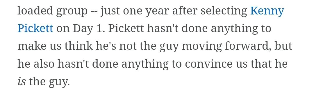 RememberF5's tweet photo. .@nfldraftscout HE'S PLAYED ONE GAME. Jesus. https://t.co/zciXT4TOmv