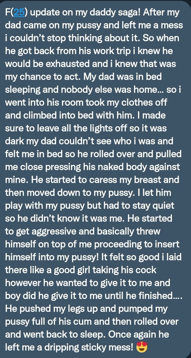 Pervconfession On Twitter She Finally Got Fucked By Her Dad