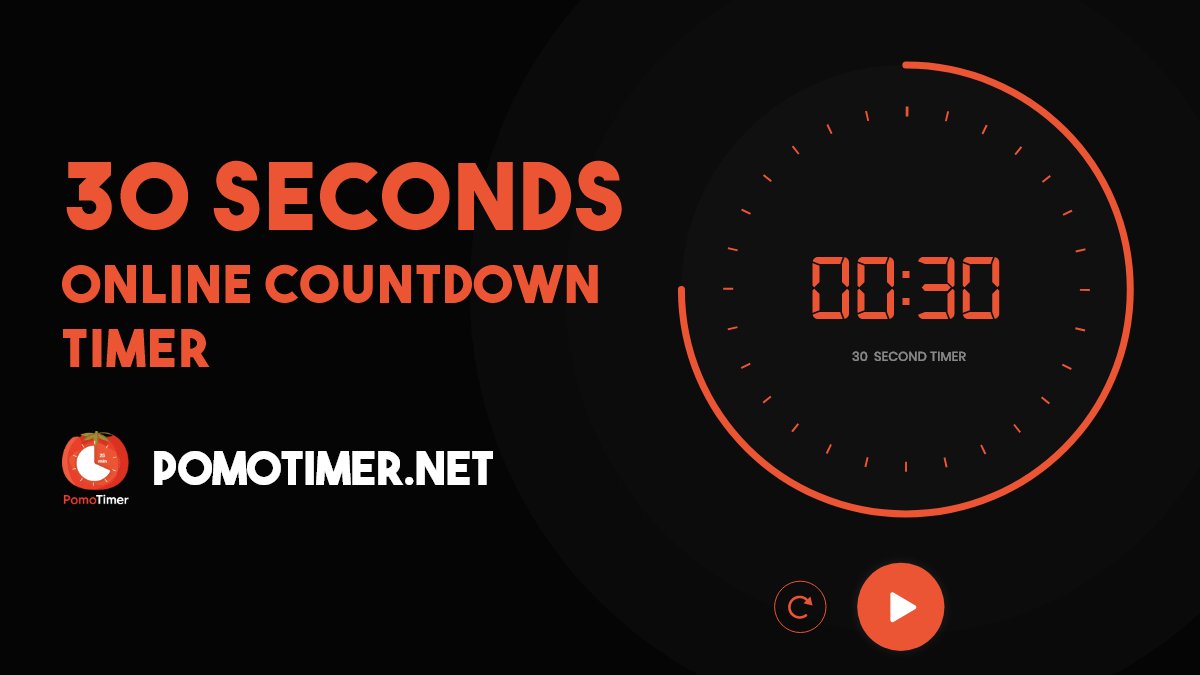 Pomotimer2's tweet photo. 30 Second Timer | Pomotimer
Start 30 seconds countdown timer from now. You can also set customized hours, minutes, and seconds for the online timer and start.
https://t.co/tyPGmHtJWj
#30secondstimer #countdowntimer #timer30seconds https://t.co/eVMAfLk1q8