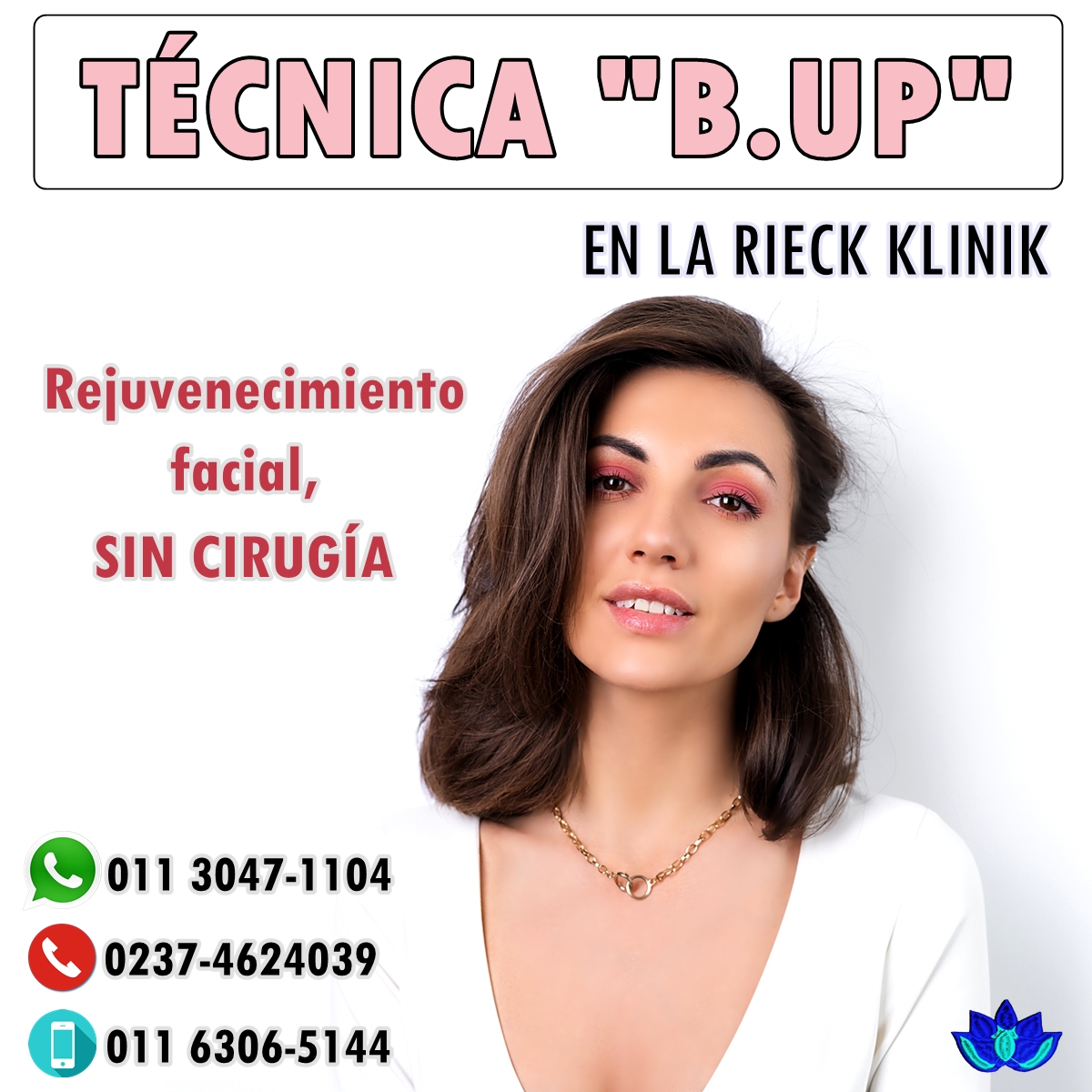 RKlinik's tweet photo. —TÉCNICA "B.UP"—
PARA REJUVENECIMIENTO FACIAL SIN CIRUGÍA
Un procedimiento ambulatorio y con resultados visibles en el momento.
En la RIECK KLINIK, con el Arte y Ciencia de la Dra. Ana Rieck (MN88962 MP332114). 
Preguntas sobre el tema x whtsp a 541130471104
#Estetica #Zonaoeste https://t.co/cNHGsVysB6