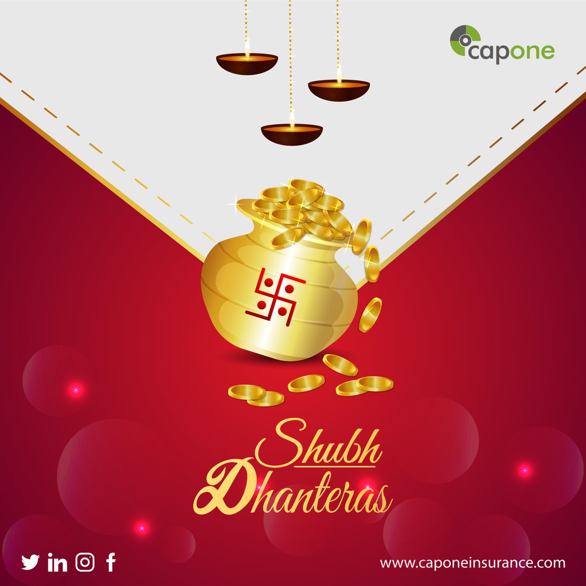 CaponeInsurance's tweet photo. On the occasion of Dhanteras, we wish that may each and every day of your life be bright and blessed by Lord Dhanvantri. Warm wishes on Dhanteras to all.
#happydhanteras #Dhanteras #dhanteras2022 #dhanteraswishes #dhanterasspecial #caponeinsurance #capone #Insurance https://t.co/DXiz097Obw