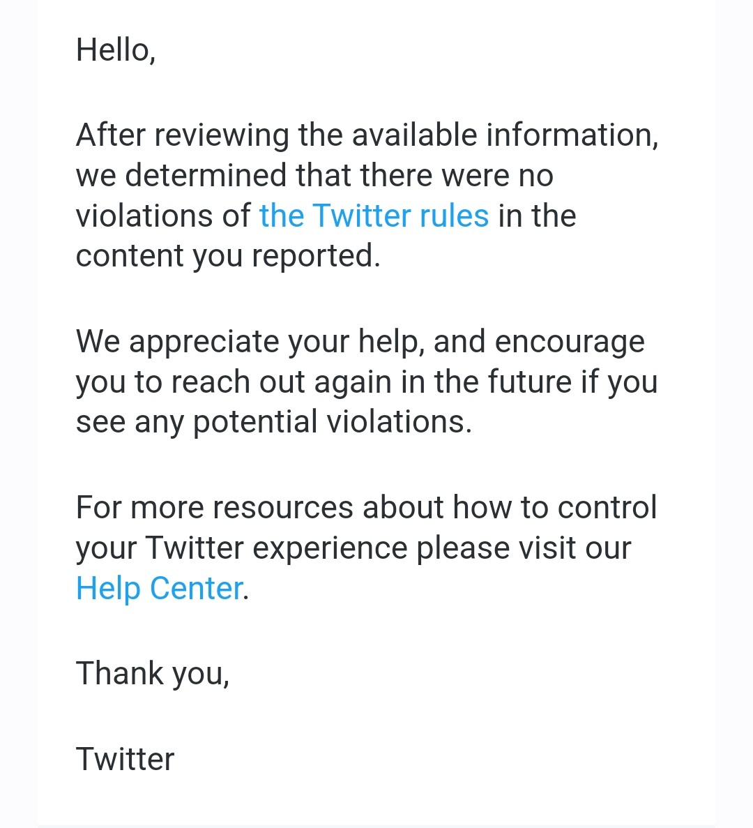 Hey <a href="/Twitter/">Twitter</a> @TwitterSupport 
How about even PRETENDING to enforce your fucking rules?