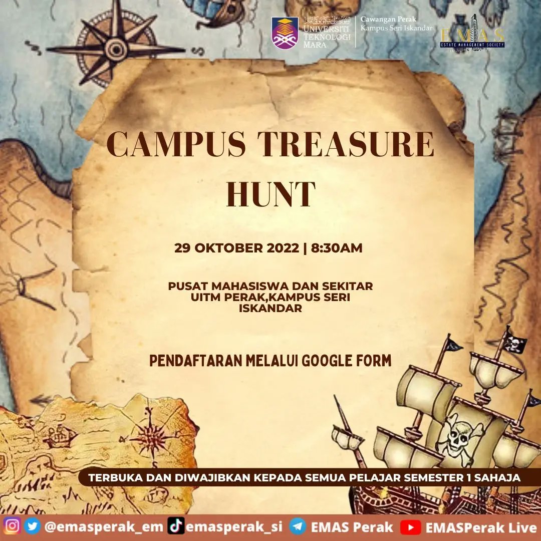 emasperak_em's tweet photo. 🎗Assalamualaikum dan Salam UiTM di hatiku🎗

📌 Hadiah menarik menanti anda! Penyertaan adalah wajib kepada semua pelajar semester 1 Program Diploma Pengurusan Hartanah!

📌 E-sijil dan stiker aktiviti disediakan

📌 Daftar segera melalui: https://t.co/UrRjAua75n https://t.co/IsZCDeu15Y
