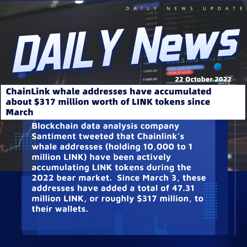 CoinMasterBC_'s tweet photo. #ChainLink whale addresses have accumulated about $317 million worth of #LINK #tokens since March

Follow @CoinMasterBC for more updates!📣

#cryptocurrency #crypto #cryptking #trader #bitcoin #bitcoinlife https://t.co/si1VdFAvHa