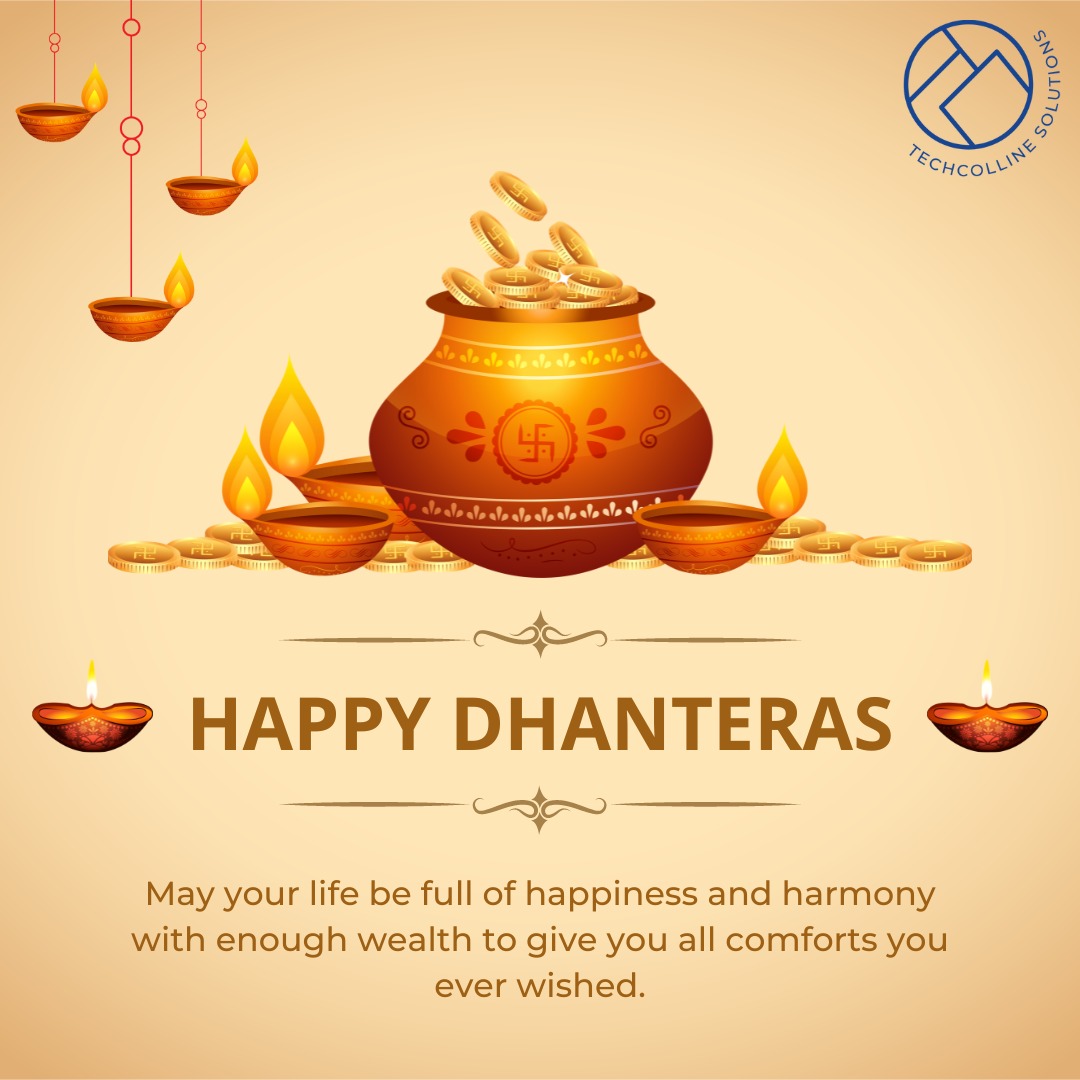 TechcollineS's tweet image. May the Goddess of wealth shower her blessings on you, enriching your life with prosperity and happiness. Shubh Dhanteras🙏🎊

#dhanterash #happydipawali #dhanteraspooja #indianfestival #festival #techcollinesolutions #softwaredevelopmentcompany #itservices
