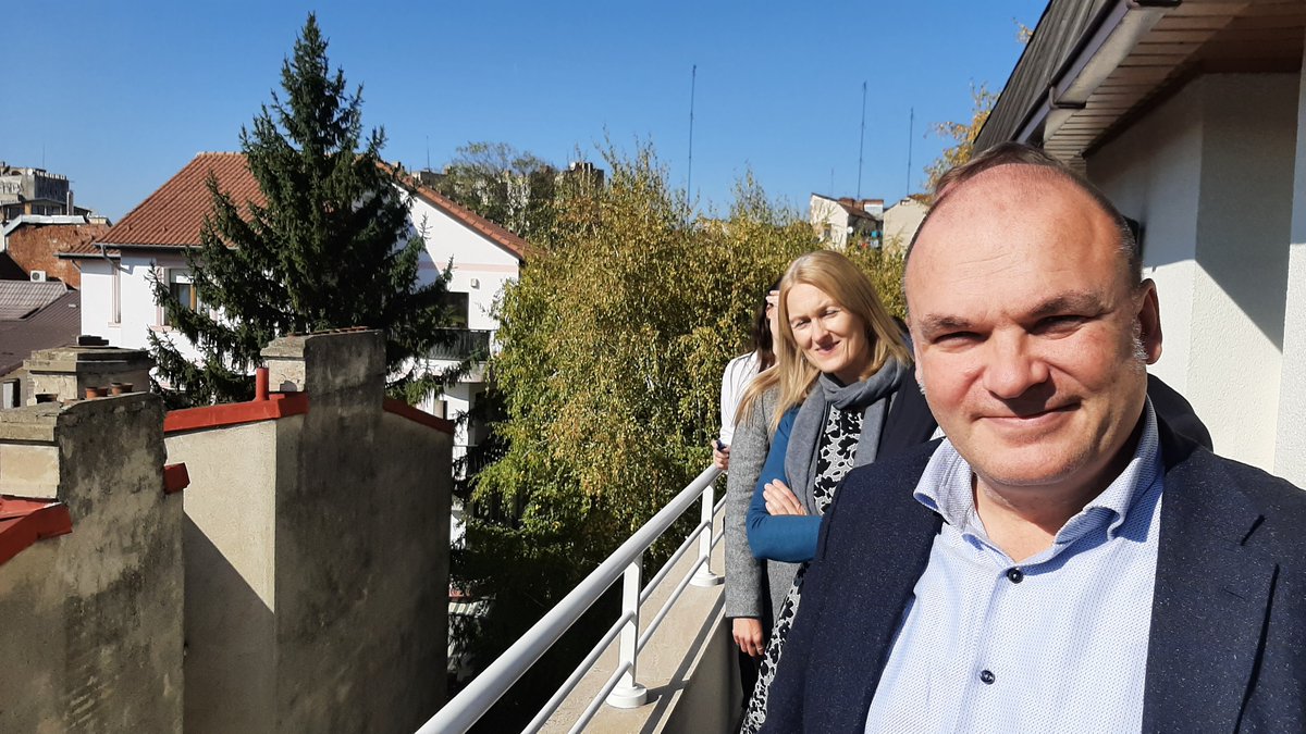 HCollegium's tweet photo. HCAS team is participating in the meeting of the Network of European Institutes for Advanced Study (#NetIAS) in the beautiful building of Bucharest's New Europe College – it is wonderful to meet European IAS colleagues in person https://t.co/pSgHz4sb5t