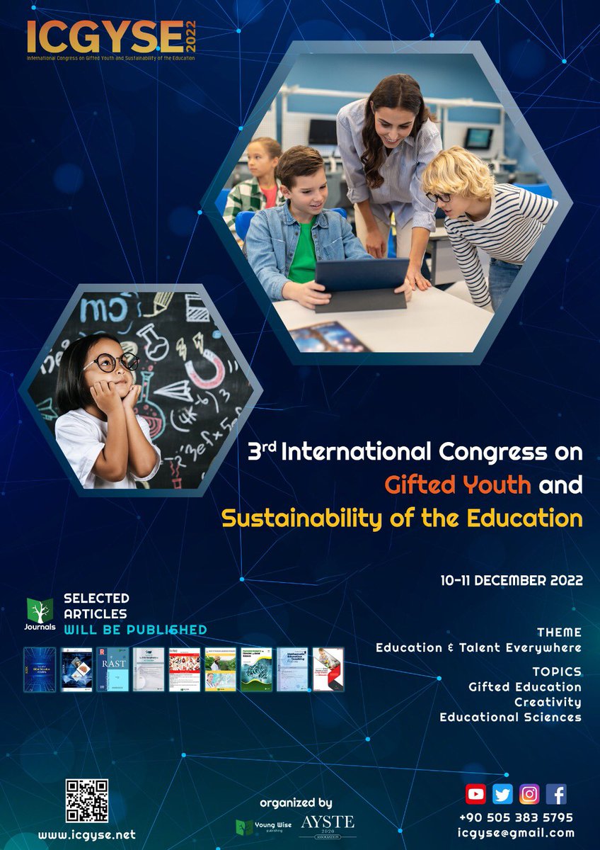 ICGYSE2022 poster. You can download pdf version (with links) at congress web site: icgyse.net #giftedcongress #creativitycongress this year many important persons study on  #giftededucation and #creativity Theme: #talenteverywhere <a href="/icgysecongress/">icgysecongress</a>