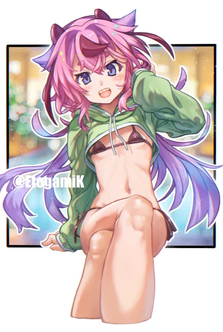 #ボイロショートパーカーマイクロビキニ部 ヒメちゃんは余すところなく可愛いネ! 