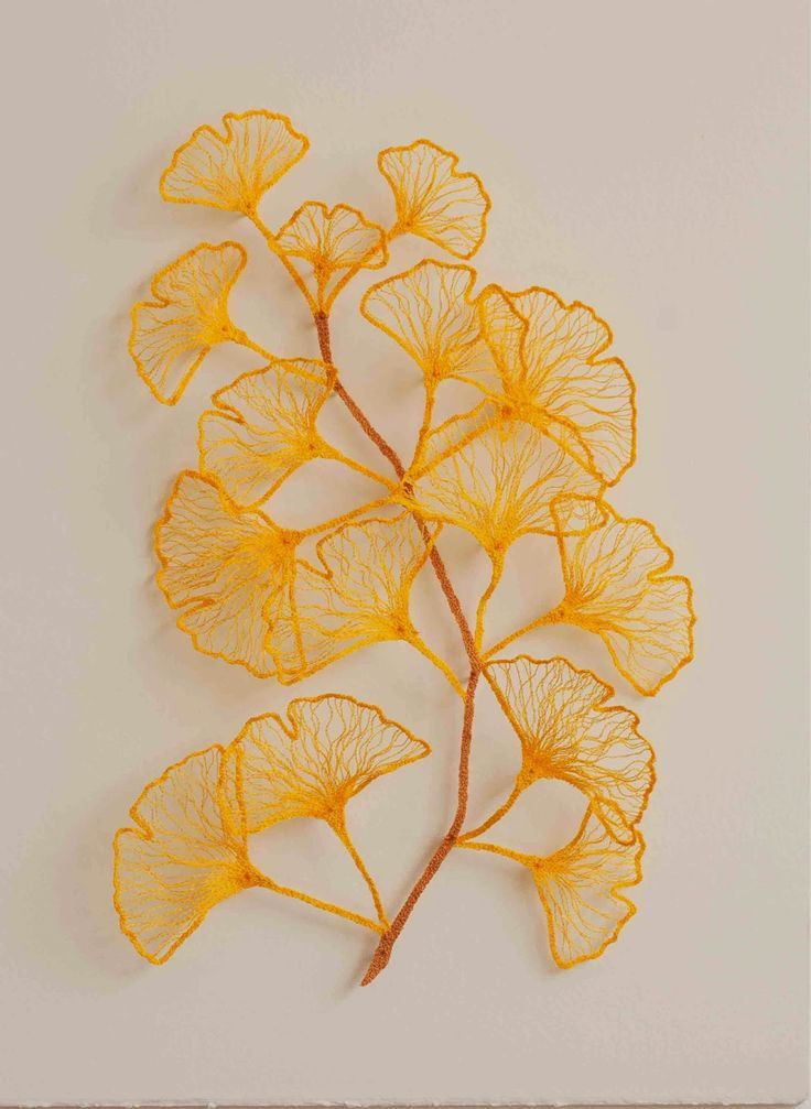 Sculptural embroidery based on natural forms by contemporary Australian artist Meredith Woolnough #UnravellingWomensArt