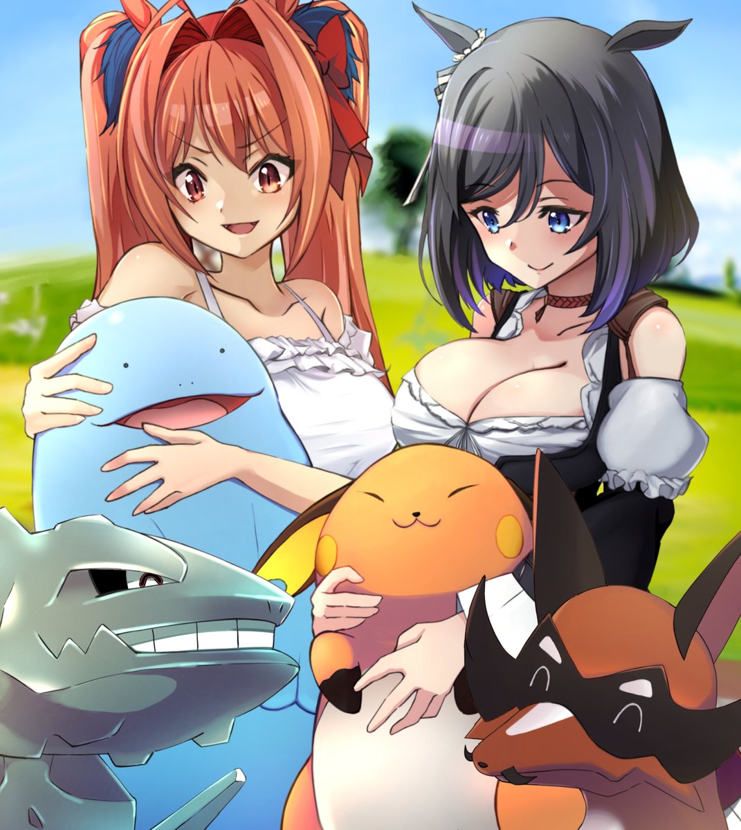 Skeb納品しました!ハガネールとフォクスライは「交換」出来る仕様となっております!
ご依頼ありがとうございました!
#エイシンフラッシュ #ダイワスカーレット #ヌオー #ライチュウ #フォクスライ #ハガネール #ウマ娘 #ポケモン 