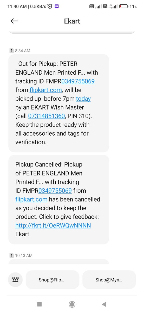 hulkisrbk's tweet photo. @flipkartsupport @Flipkart 
Every time this happened first return accept and then cancel at pickup date I am  facing the issue from 10 October and here customer care are say we will solve your problems before 19 October and now 22 till this type of mesaage was came there is this https://t.co/6K1jMou8Uv
