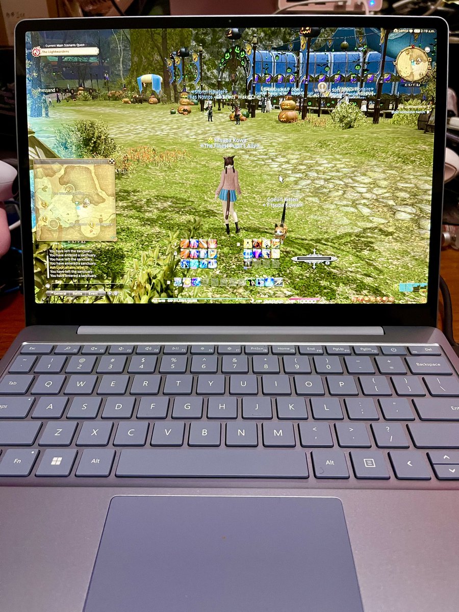 ekdomenech's tweet photo. Last night was Doom. Tonight is something a little more demanding. Final Fantasy XIV on #Surface #LaptopGo2.
Yes, it can game. https://t.co/K5MiCkI0iU