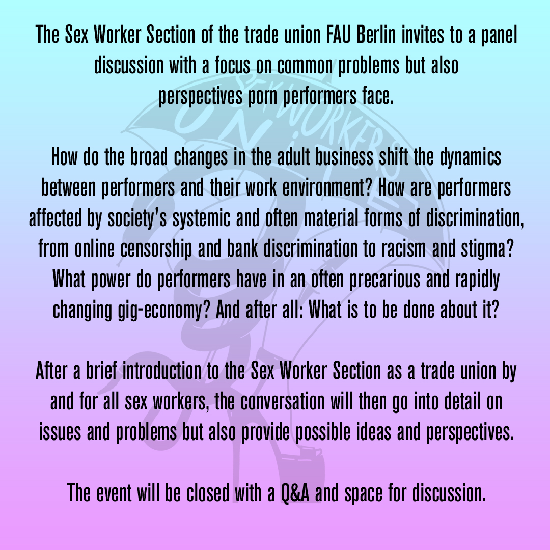 👀Introducing one of our speakers at the panel:
Gabi Gold <a href="/itsgabigold/">Gabi Gold</a> ✨

We are excited that Gabi is joining our panel discussion on porn performers' problems and perspectives on 29.10. at <a href="/so36berlin/">SO36</a> during <a href="/PFFBerlin/">Pornfilmfestival Berlin</a> 

More speakers will be announced in the next days! 

#pffb