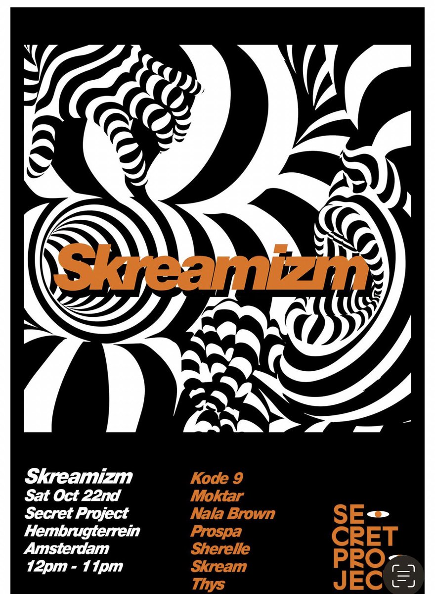 I_Skream's tweet photo. Big one today! #Skreamizm #ADE #secretprojectfestival pulled together an unbelievable line up of underground goodness with legends old and new! Catch us on the Secret Stage! 
Let’s fucking cause it!
What a beautiful line up 😊🔥❤️ https://t.co/xJsPGjv0Ad