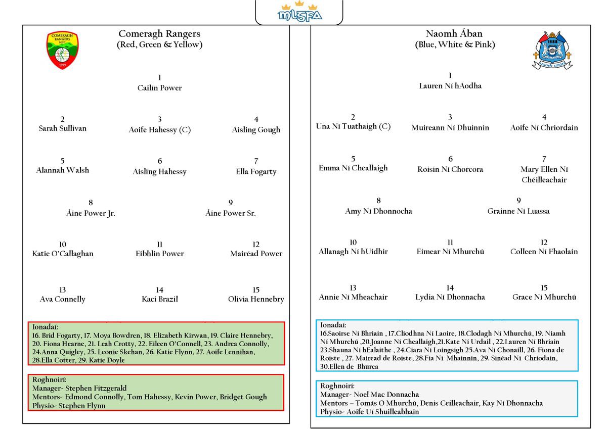 Best of luck <a href="/NaomhAbanGAA/">Cumann Peile Naomh Abán</a> today in the <a href="/MunsterLGFA/">Munster LGFA</a> Junior semi final