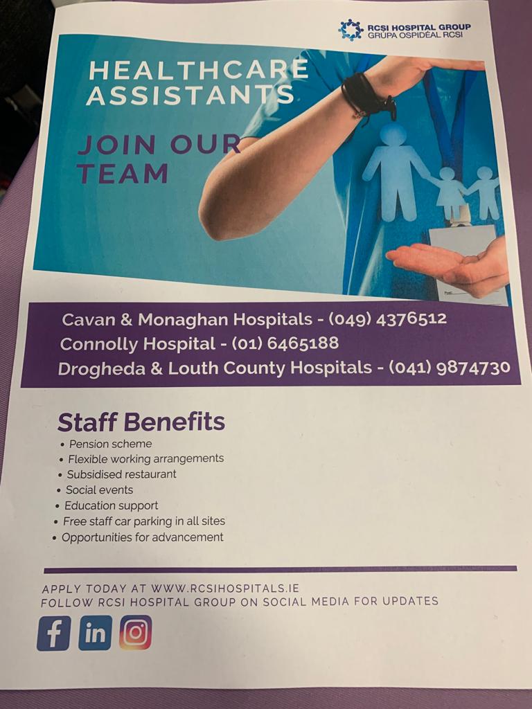 CHB represented at Health Care Job Fair in the RDS - showcasing the job opportunities &amp; support available for new staff joining our nursing team <a href="/mooney_barbara3/">Barbara Mooney</a> <a href="/NPQD_CHB/">NPD Connolly Hospital Blanchardstown</a> <a href="/AnnMarieMullig3/">AnnMarie Mulligan</a> <a href="/CAO_RCSI_Hosp/">Academic Office</a> <a href="/DeirdreB92/">Deirdre Brennan</a>