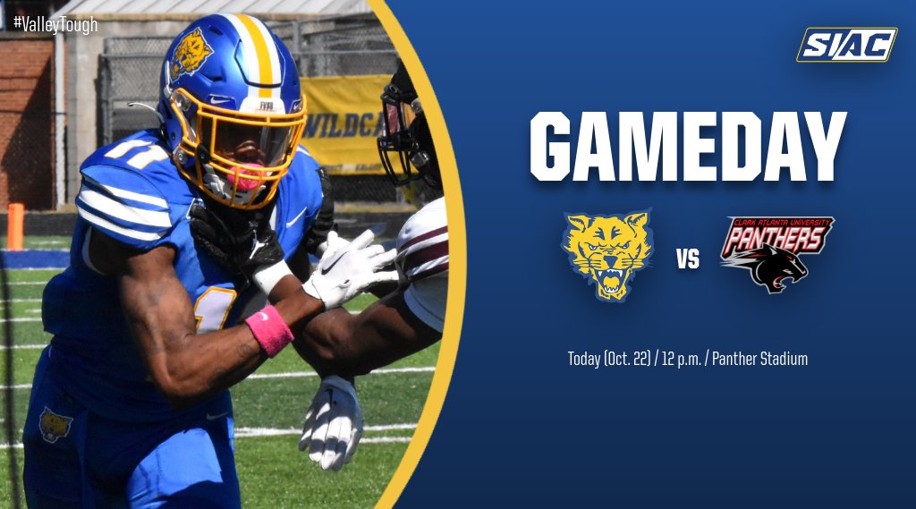 Shaw Robinson & the Wildcats are ready for some football on Saturday win day! @FVSUFootball plays at Clark Atlanta in a noon kick-off. #ValleyTough