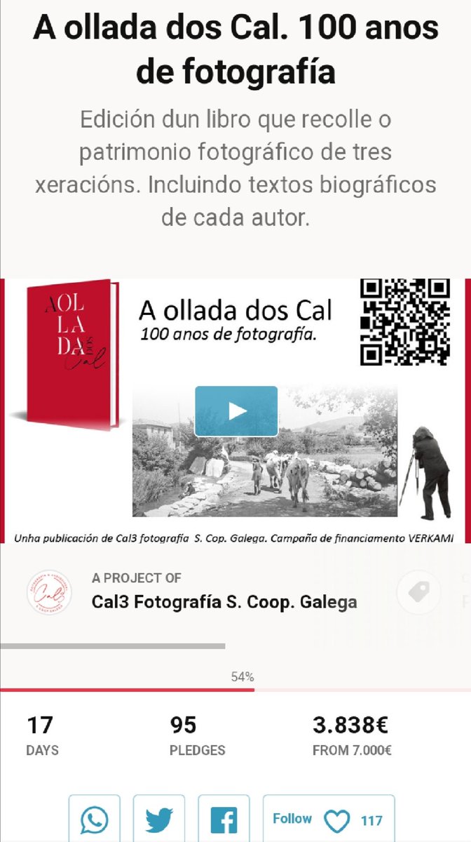 Tarefas pendentes para unha tarde chuviñenta:
Dar de comer ao peixiño ✅
Facer empanada de zamburiñas ✅
Ver o último episodio "O señor dos aneis" ✅
Reservar o libro "A Ollada dos Cal. 100 anos de fotografia en Redondela" 🔲
verkami.com/projects/33905…