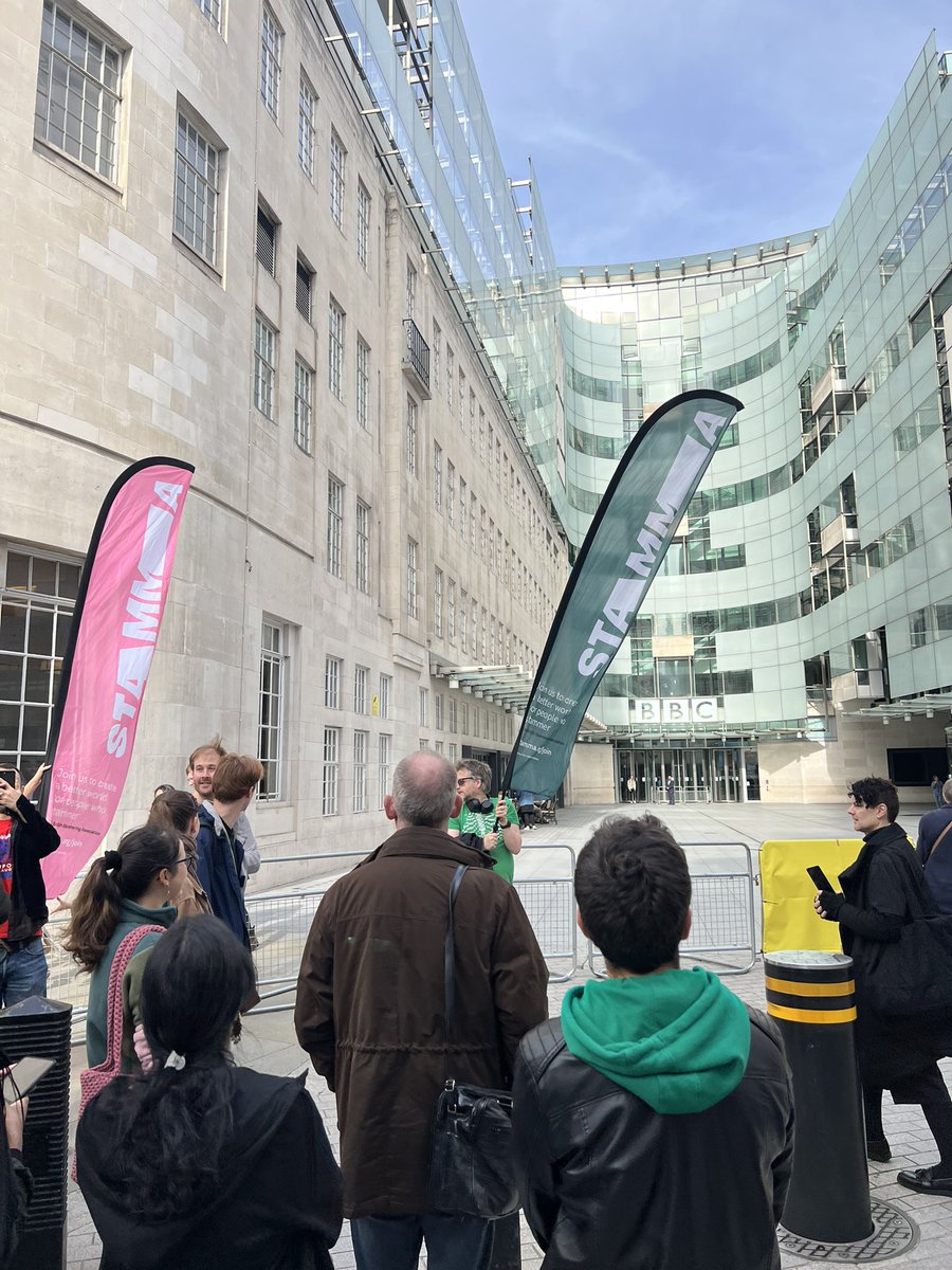 Today is International Stammering Awareness day. I joined the legends at @stammer to hand in a petition to the @bbc, @itv & @Channel4 for better representation of stammerers in TV & Film. I’ll be sharing more on that soon but, for now, one way to be aware is to follow @stammer!