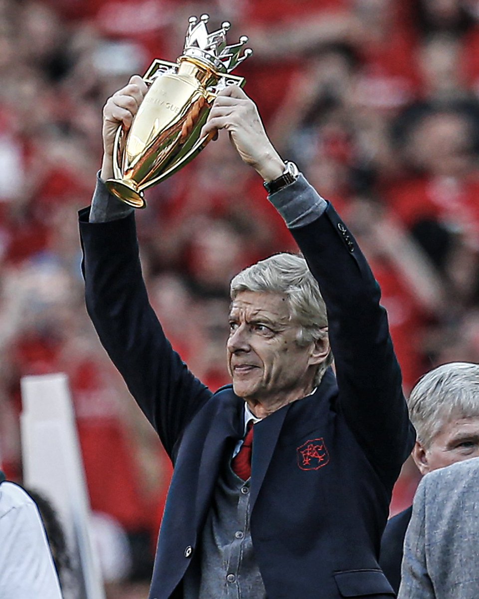 ESPNUK's tweet image. Arsene Wenger turns 73 today. 

The only manager with a GOLD Premier League trophy in his cabinet 😉🏆