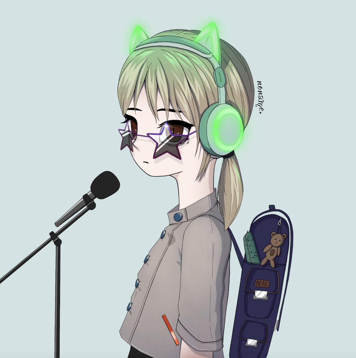 shin2's tweet image. この子（#simmon ちゃん)が成長して #NITROID になりましたとさ。
（#simmon は実際に成長するNFTですが、この話しはフィクションです🤣）
@little_simmon