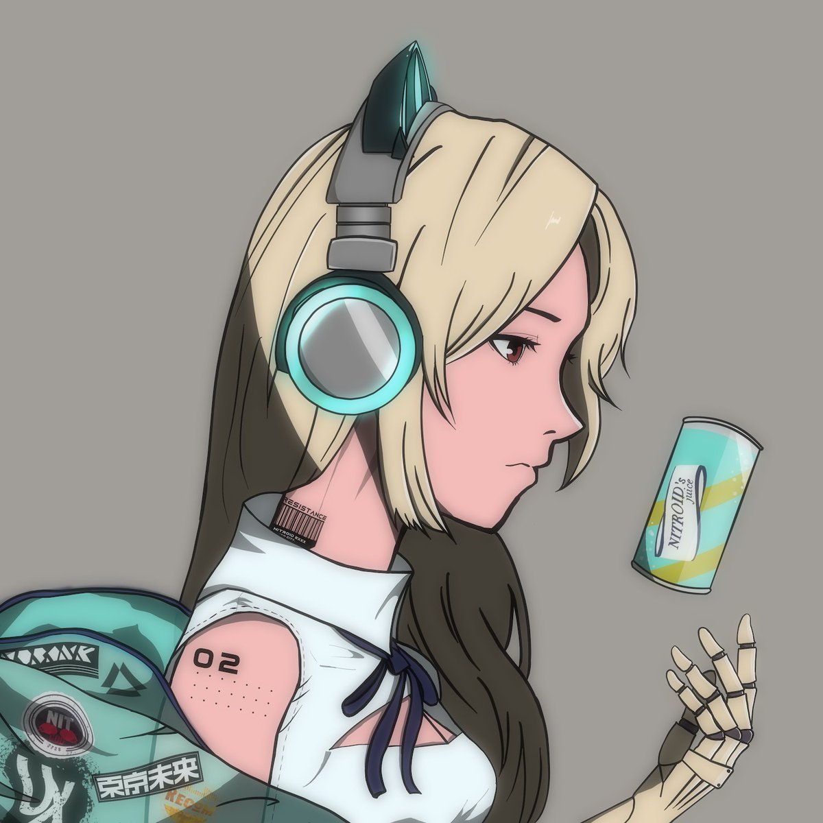 shin2's tweet image. この子（#simmon ちゃん)が成長して #NITROID になりましたとさ。
（#simmon は実際に成長するNFTですが、この話しはフィクションです🤣）
@little_simmon