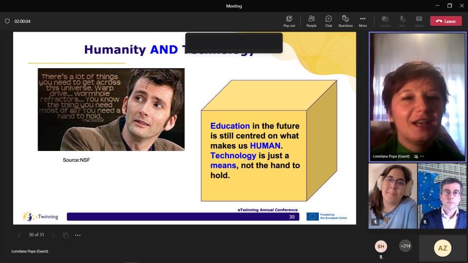 A fantastic keynote speech by <a href="/loreuab/">Lore P.</a> Loredana Popa #eTwconf22 thinking out of the box in a world full of technology