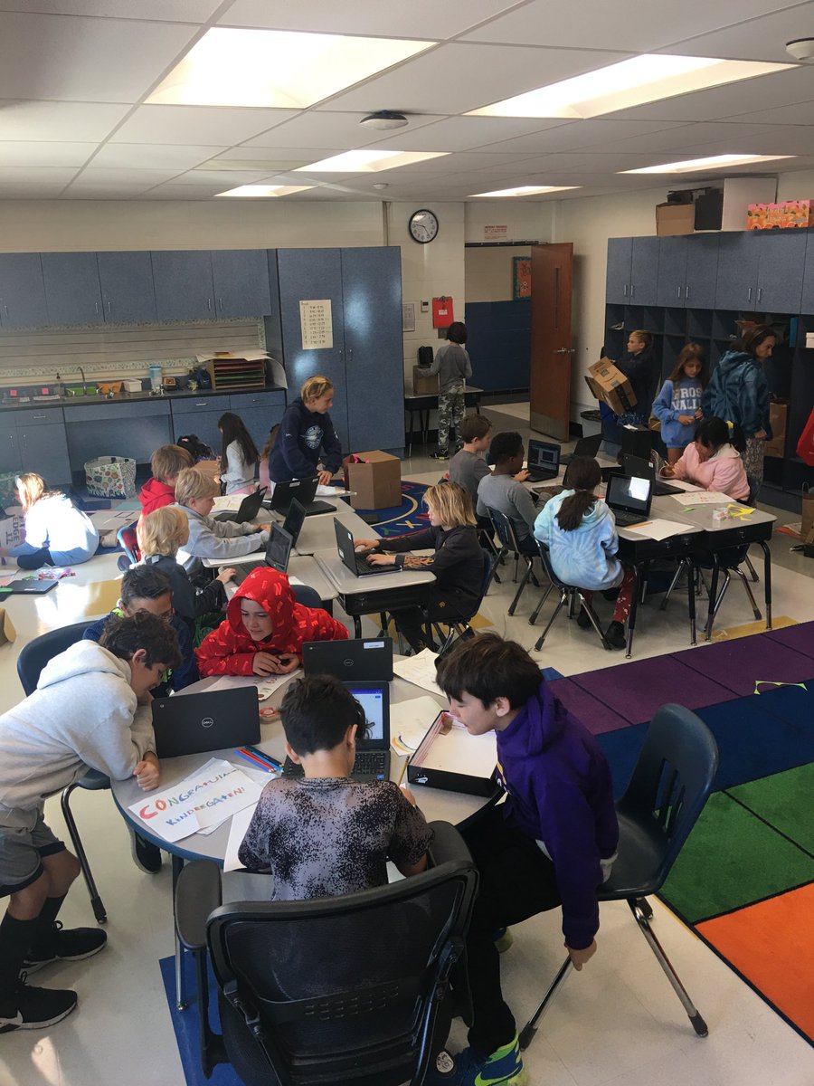 4th graders during their WINGS period.  Working on research projects. ⁦<a href="/WestSchoolLBNY/">West School</a>⁩⁦<a href="/LBSchoolsNY/">LongBeachSchools</a>⁩