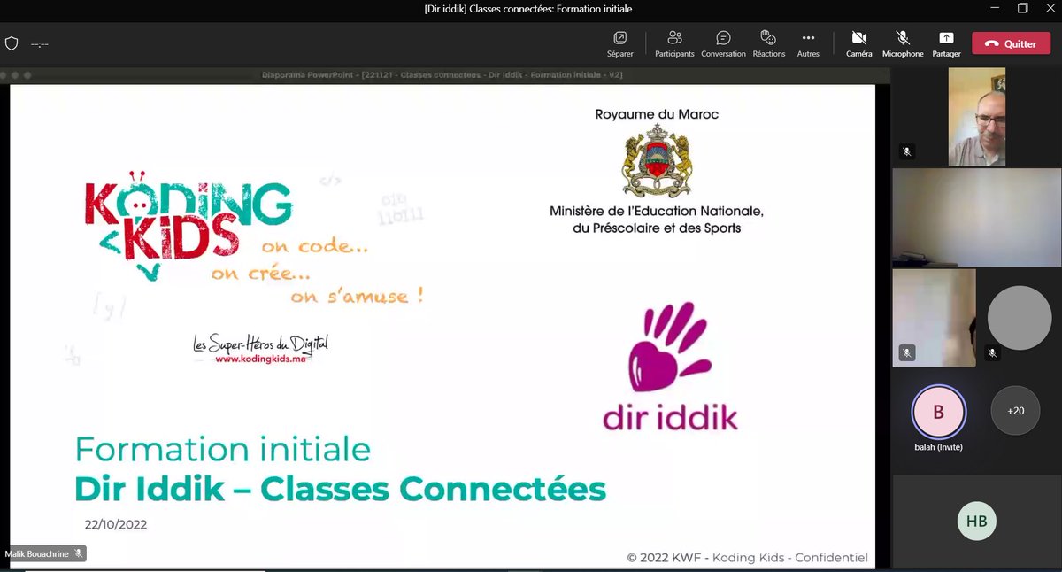 taalimtice's tweet photo. Démarrage des ateliers de coding par une formation initiale au profit des enseignants dans le cadre du projet #diriddik classes connectées en partenariat avec @inwi et @KodingKids @ilhamlaaziz @MarocEducation https://t.co/y1owCNATSi