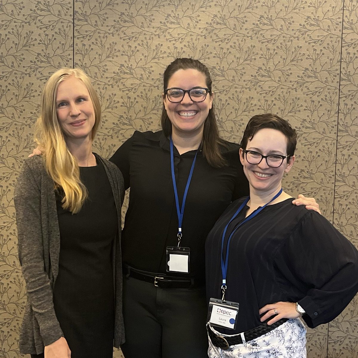 UChicago Class of ‘23 Palliative Fellows Dr. Sawicki (Combined Geri-Pal), Dr. Dullinger, &amp; Dr. Kahn at the 2022 EPEC (Education in Palliative and End of Life Care) conference this week. Physicians, future palliative leaders, &amp; marvelous people- I couldn’t be prouder of them 🥹❤️