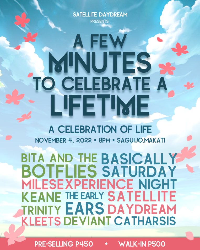 A tribute event for Mama Mayet who passed on last October 17. May her soul rest in peace. 

PRE-SELL: P450
WALK-IN: P500

Pre-selling of online tickets is only until November 3! 

Buy your tickets via Google Forms:
docs.google.com/forms/d/e/1FAI…