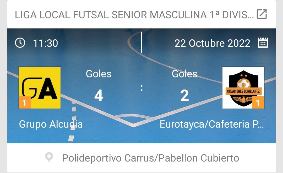 𝐉𝐎𝐑𝐍𝐀𝐃𝐀 𝟑 | ¡Tercera victoria de nuestros guerreros! ¡Seguimos arriba!

¡Hoy hemos ganado 4-2 al Eurotayca/Cafetería Pull, un equipo muy rocoso que ha competido hasta el final!

⚽ Carlos 
⚽ Álex Castell
⚽ Chato
⚽ Juanki

#VamosAlcudia💥